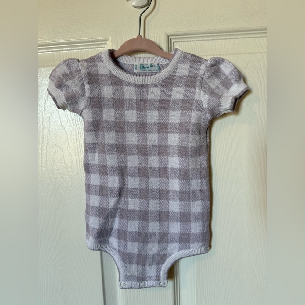 Plaid Lavender Baby Girl One Piece